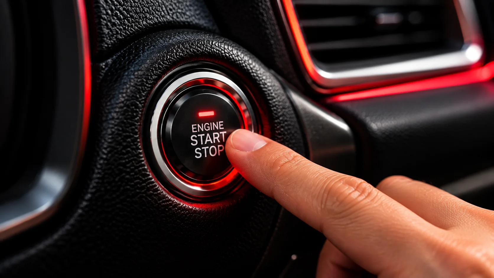 Botão de partida Start-Stop de um veículo